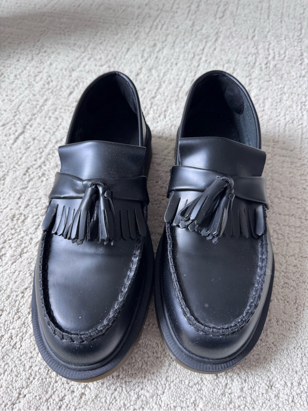 Dr. Martens Black Tassel Kiltie Loafers